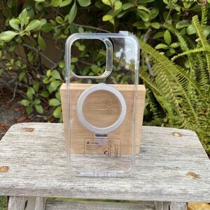 iPhone 15 Pro Max Clear Case w/Ring & Wallet NEW